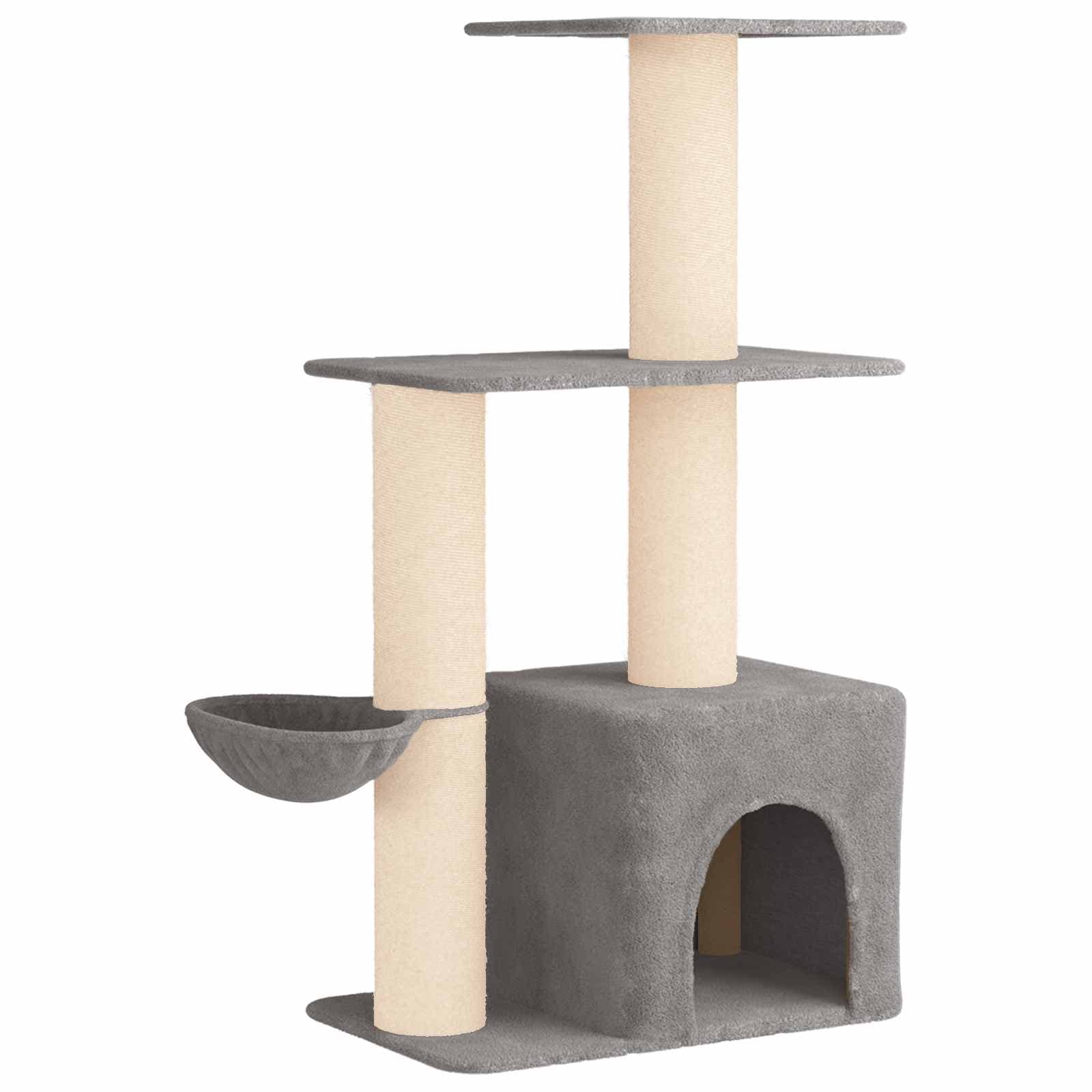 Arbre à Chat Alma - Gris clair 133 cm - arbre à chat Félin Perché