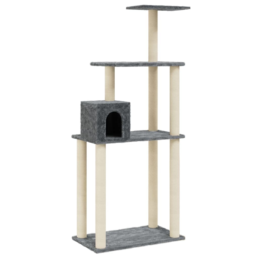 Arbre à Chat Alma - Gris foncé 147 cm - arbre à chat Félin Perché