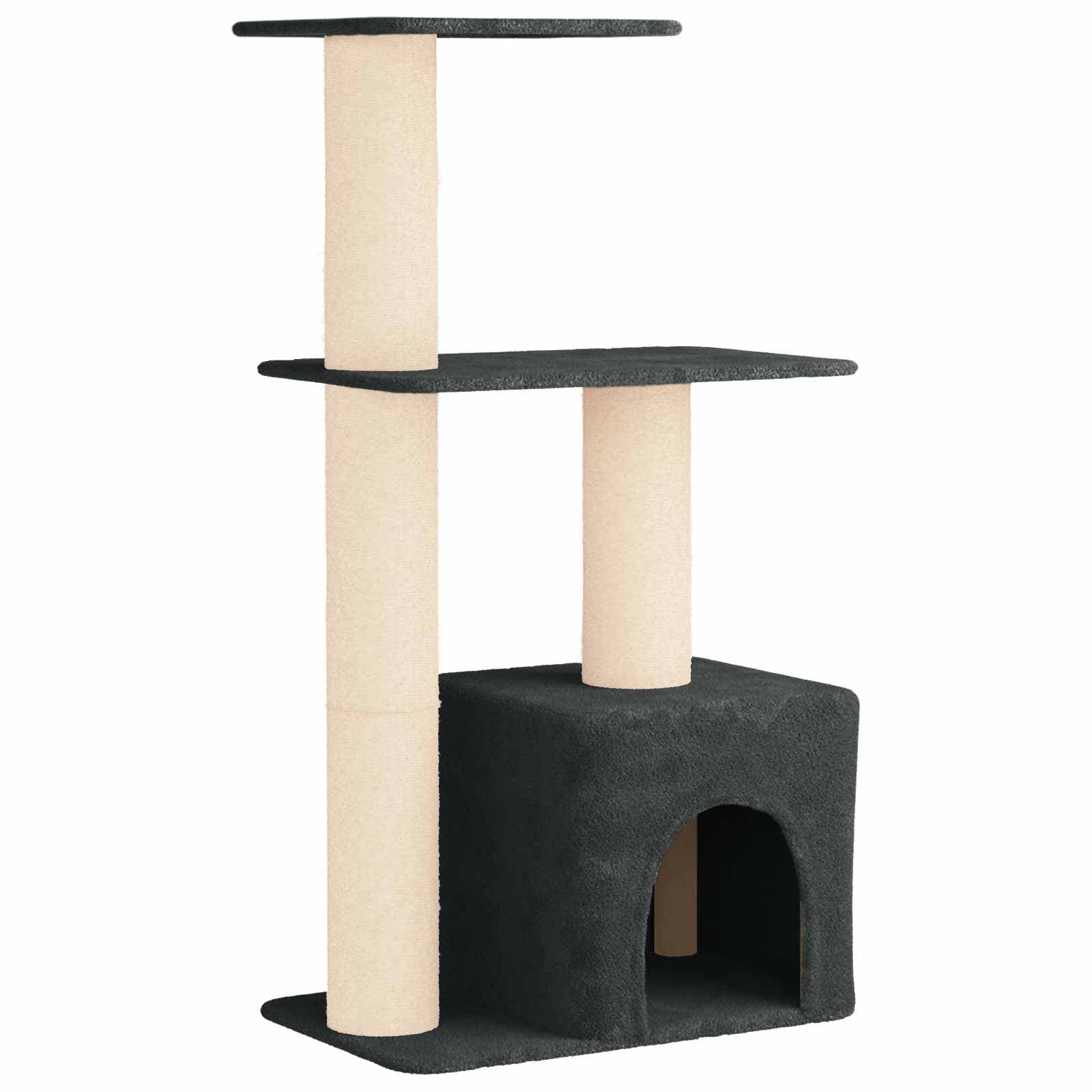 Arbre à Chat Ambroise - Gris foncé 133 cm - arbre à chat Félin Perché