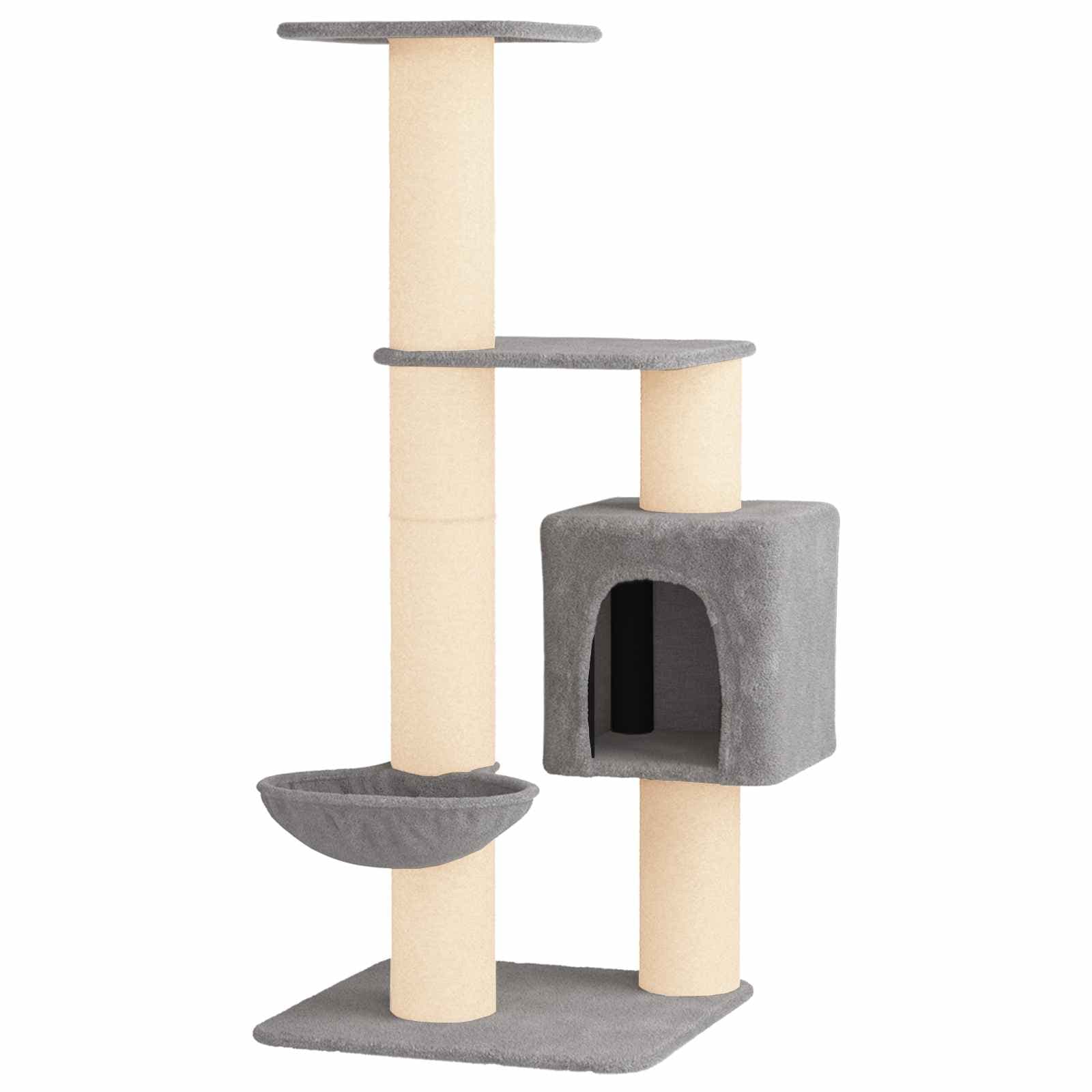 Arbre à Chat Argento - Gris clair 137 cm - arbre à chat Félin Perché