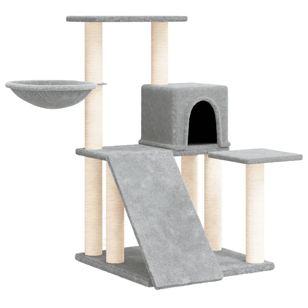 Arbre à Chat Belladone - Gris clair 82 cm - arbre à chat Félin Perché