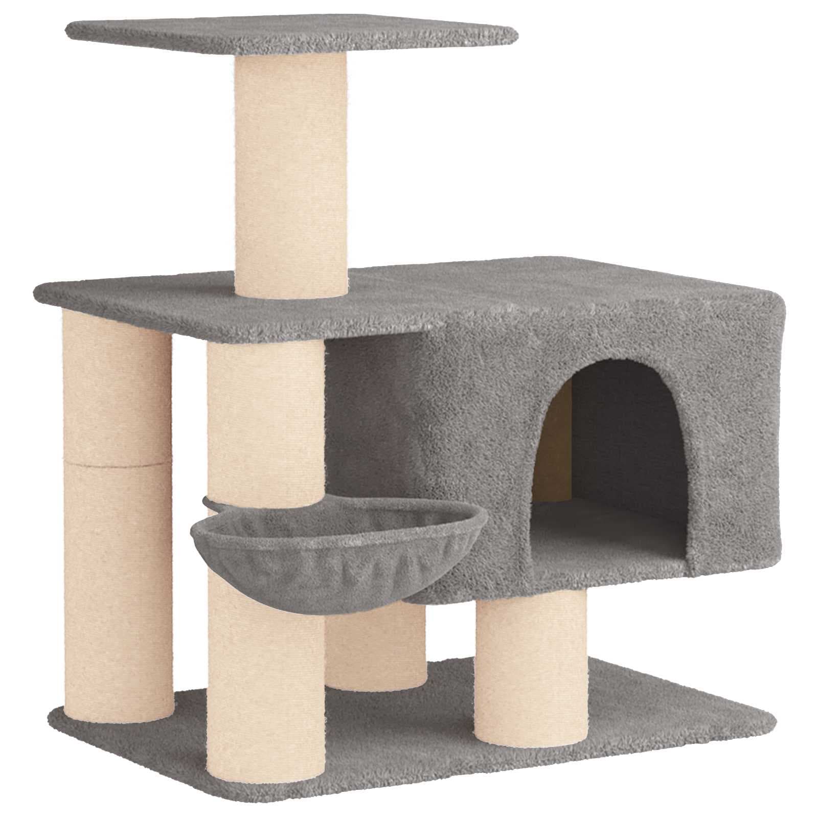 Arbre à Chat Belladone - Gris clair 96 cm - arbre à chat Félin Perché