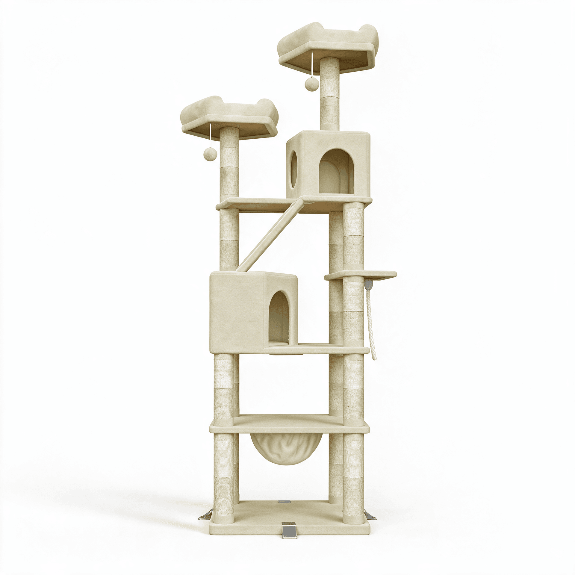 Arbre à chat Cascade beige - packshot fond blanc