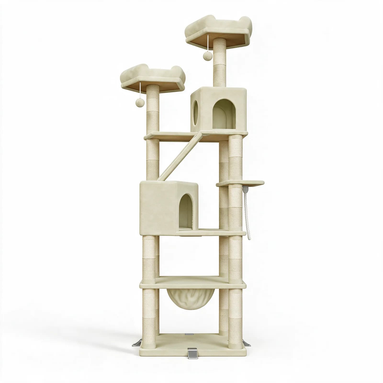 Arbre à chat Cascade beige - packshot fond blanc