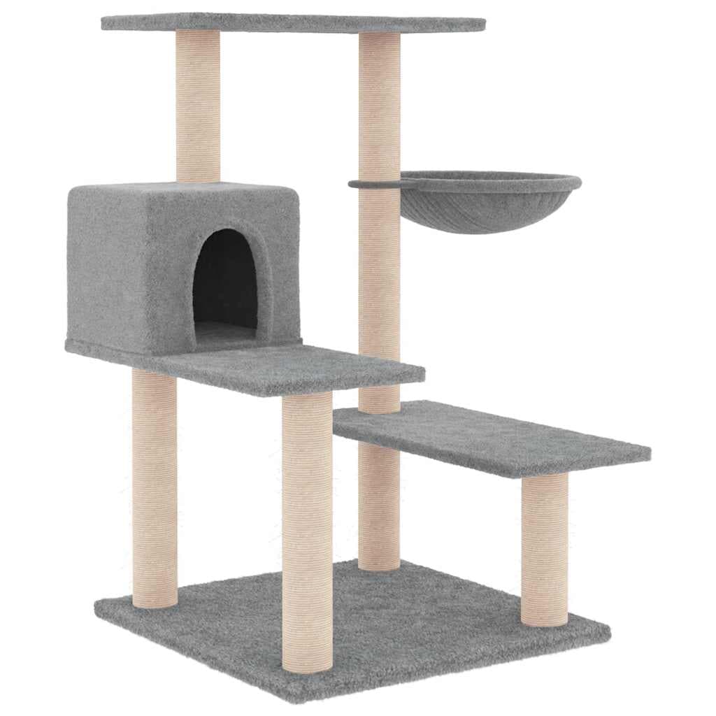 Arbre à Chat Céramique - Gris clair 82,5 cm - arbre à chat Félin Perché