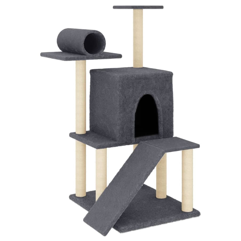 Arbre à Chat Diane - Gris foncé 110,5 cm - arbre à chat Félin Perché