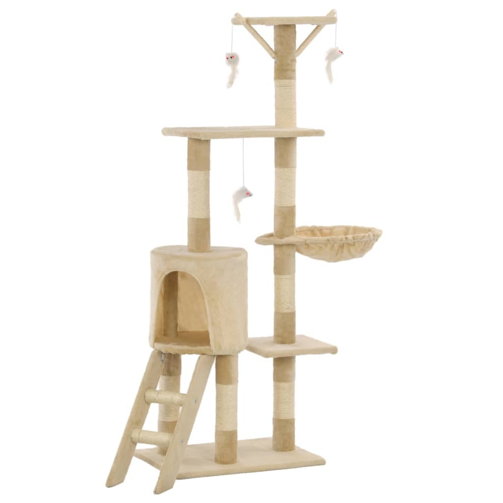 Arbre à Chat Diorite - Beige 138 cm - arbre à chat Félin Perché