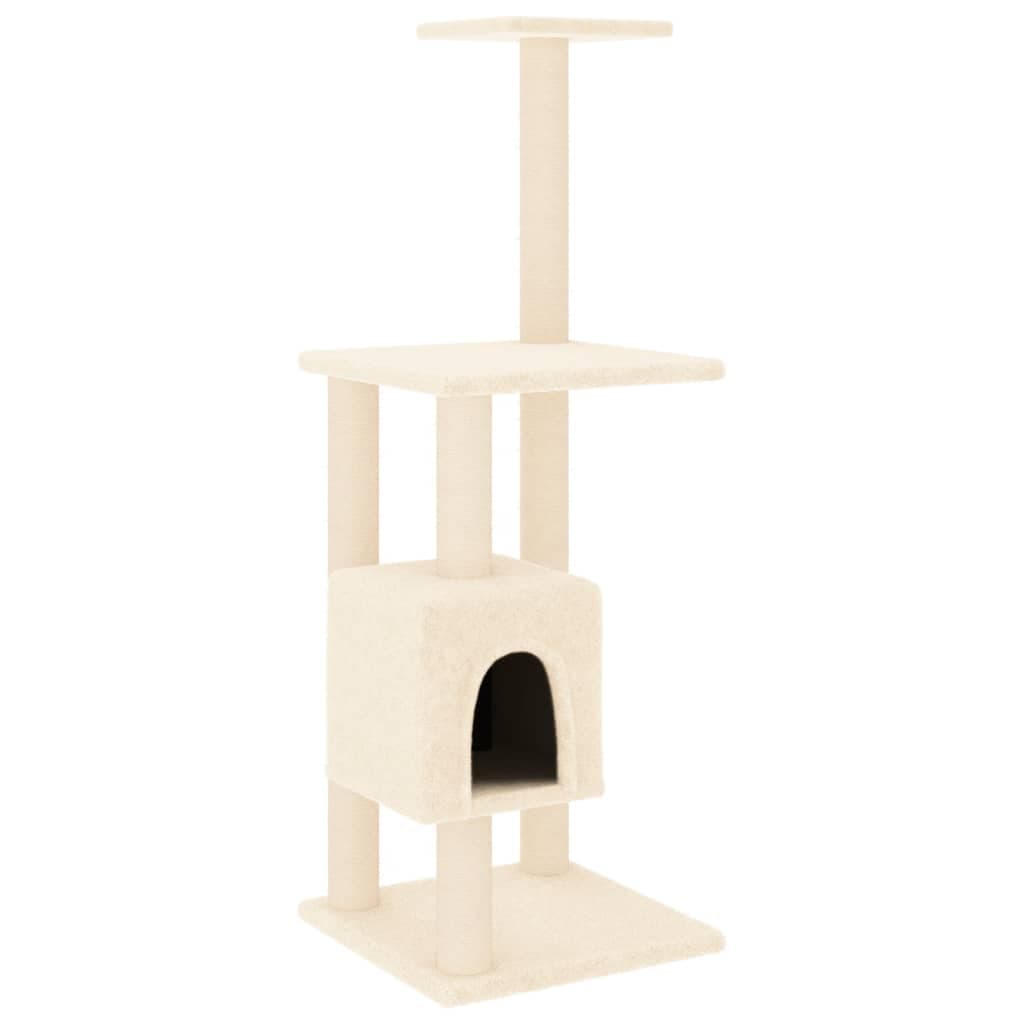Arbre à Chat Émeraude - Crème 104 cm - arbre à chat Félin Perché