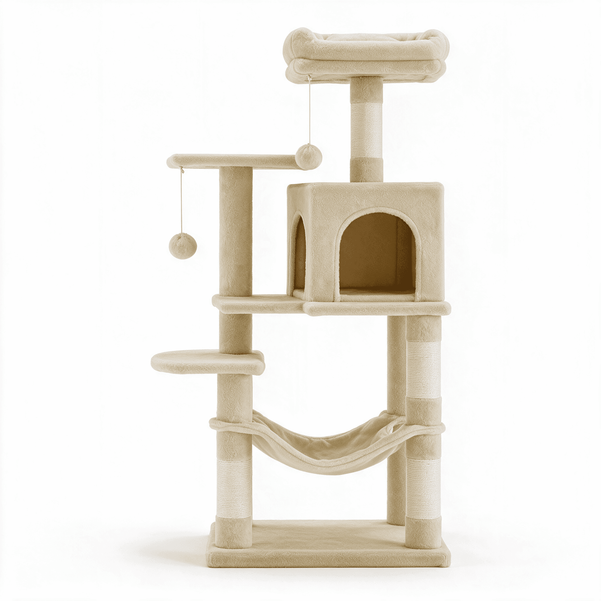Arbre à chat Everest beige - packshot fond blanc