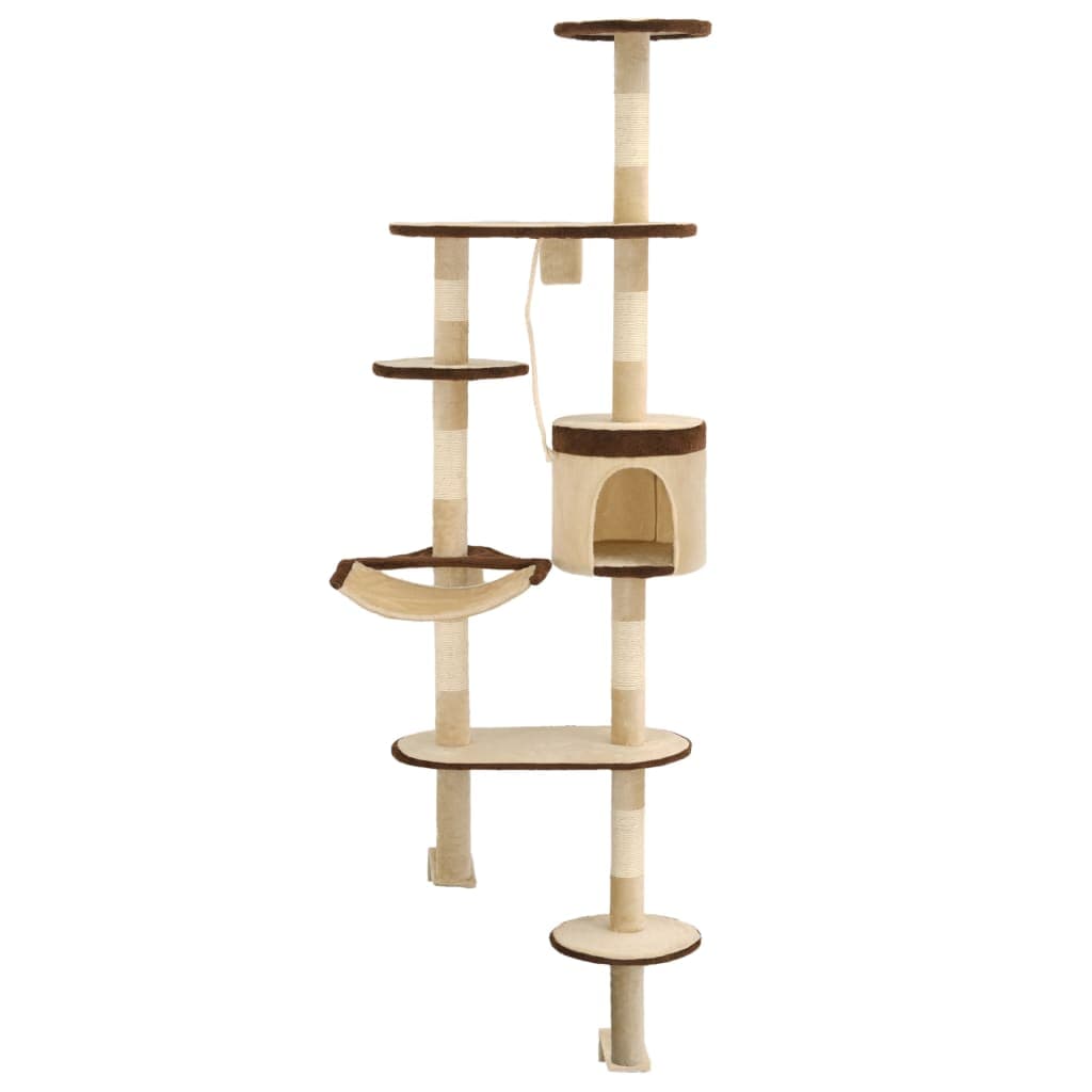 Arbre à Chat Feldspath - Beige et marron 194 cm - arbre à chat Félin Perché