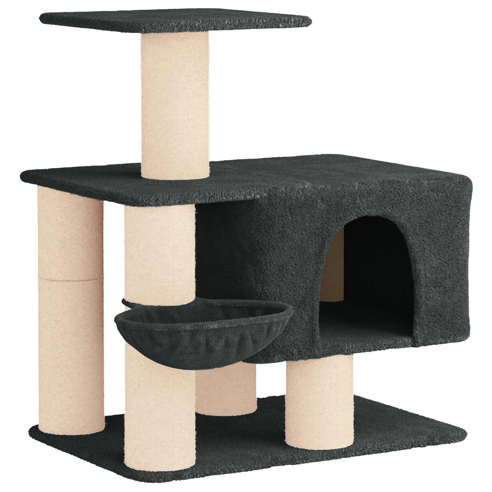 Arbre à Chat Florine - Gris foncé 96 cm - arbre à chat Félin Perché