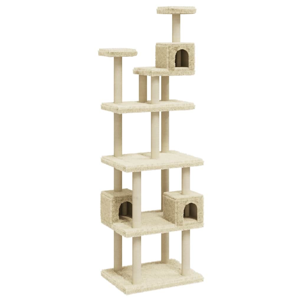 Arbre à Chat Grenat - Crème 188 cm - arbre à chat Félin Perché