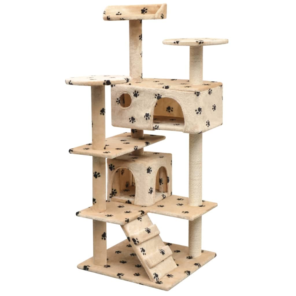 Arbre à Chat Grenat - Beige 125 cm - arbre à chat Félin Perché