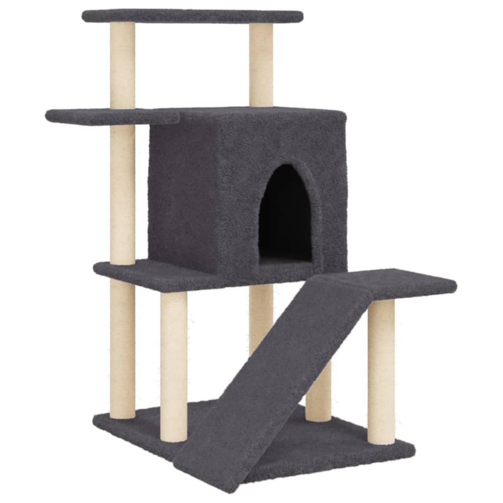 Arbre à Chat Grenat - Gris foncé 97 cm - arbre à chat Félin Perché