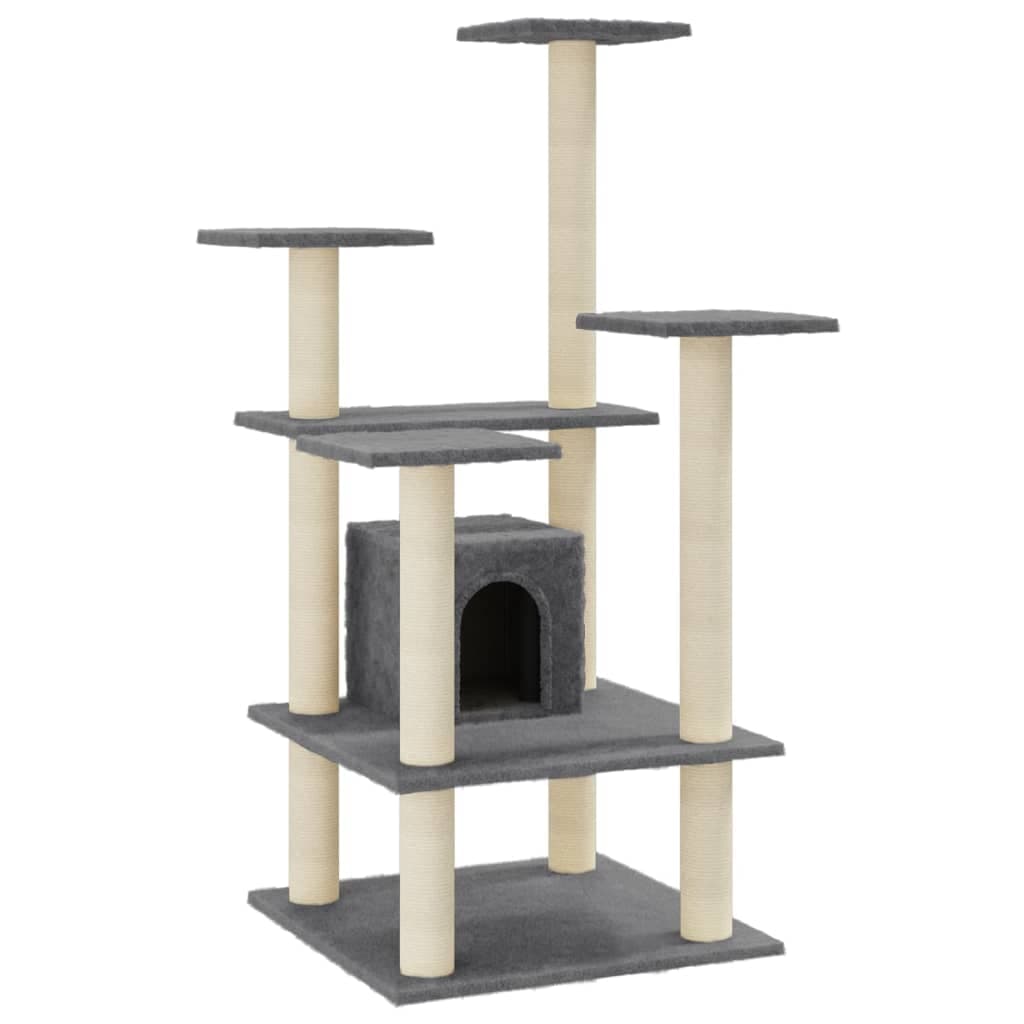 Arbre à Chat Havane - Gris foncé 110 cm - arbre à chat Félin Perché