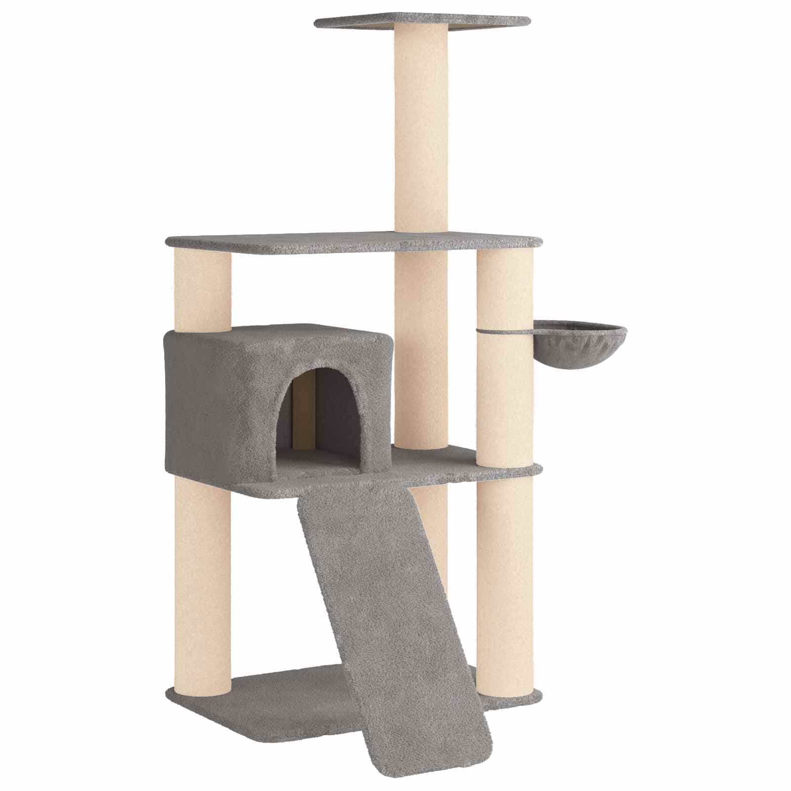 Arbre à Chat Héra - Gris clair 173 cm - arbre à chat Félin Perché