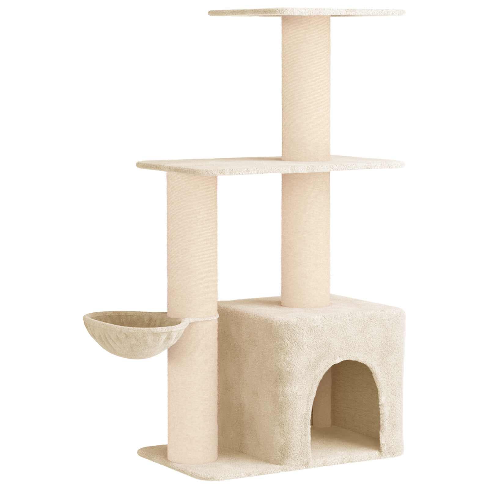 Arbre à Chat Ivoire - Crème 133 cm - arbre à chat Félin Perché
