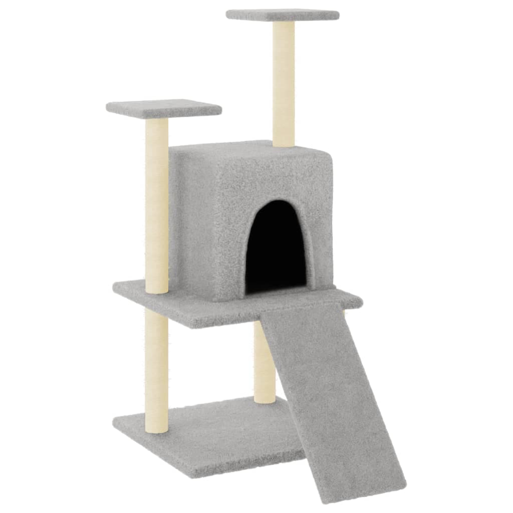 Arbre à Chat Ivoire - Gris clair 110 cm - arbre à chat Félin Perché