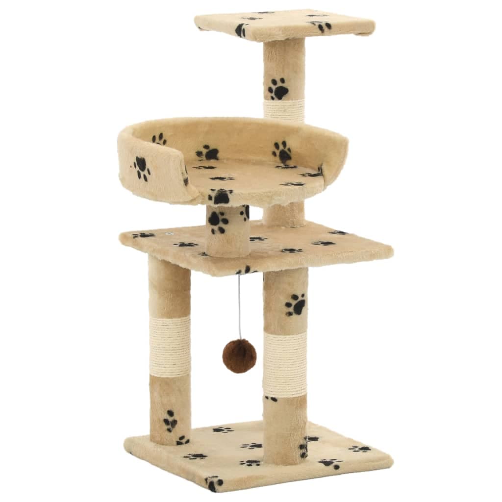 Arbre à Chat Kaolin - Beige 65 cm - arbre à chat Félin Perché