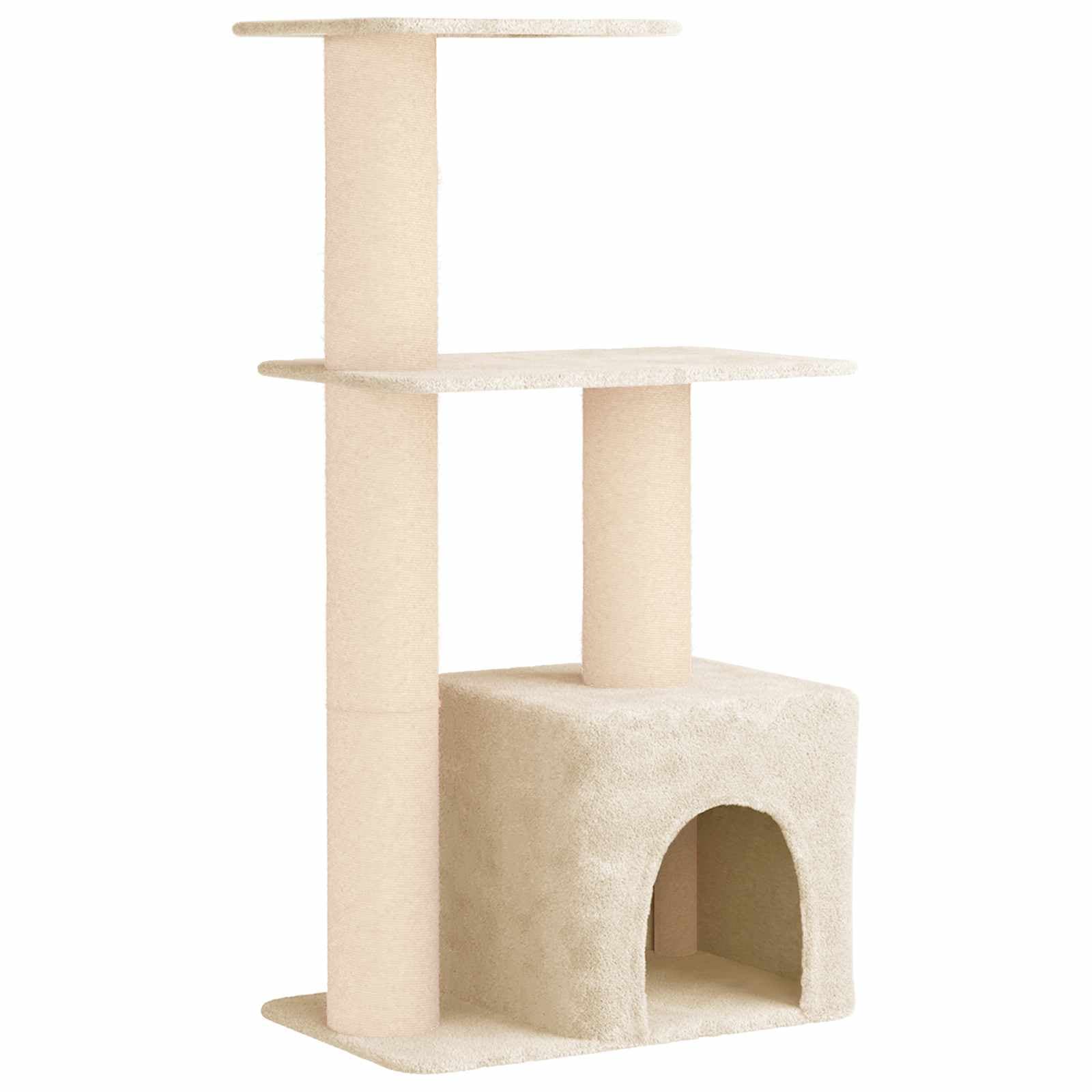 Arbre à Chat Kaolin - Crème 133 cm - arbre à chat Félin Perché
