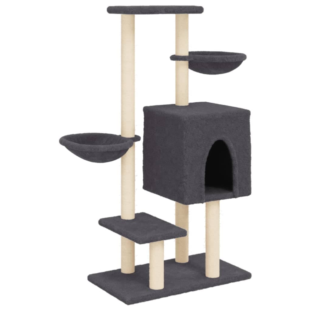 Arbre à Chat Kaolin - Gris foncé 117 cm - arbre à chat Félin Perché