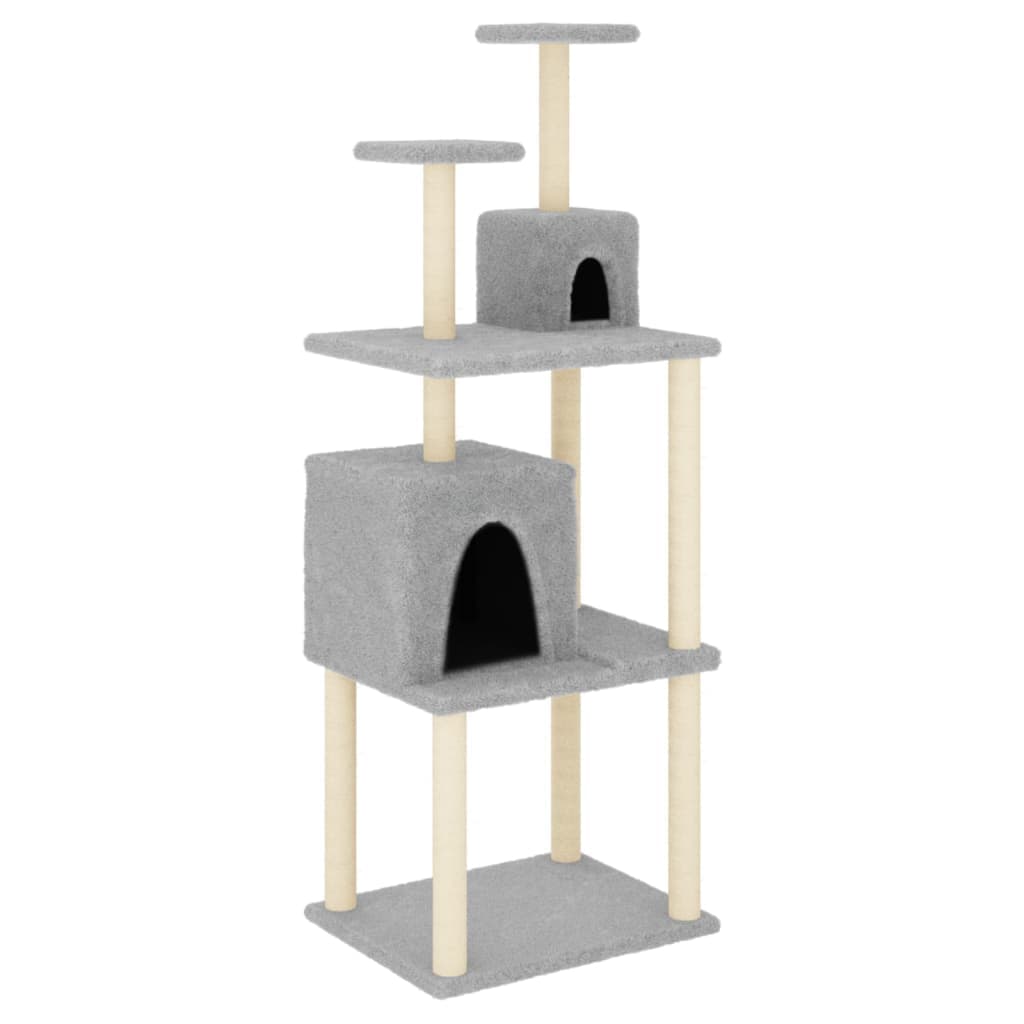 Arbre à Chat Maïa - Gris clair 167 cm - arbre à chat Félin Perché