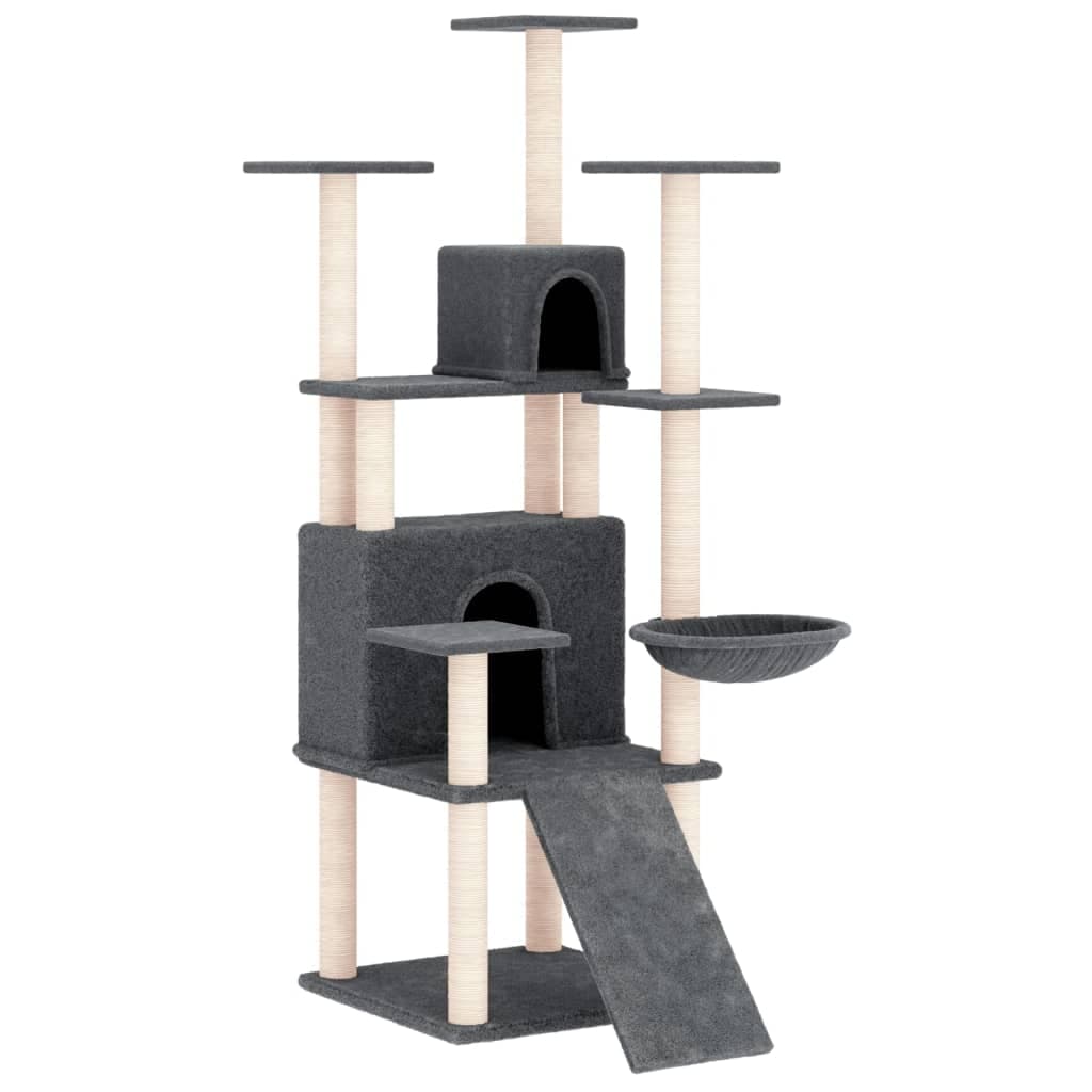 Arbre à Chat Maïa - Gris foncé 154 cm - arbre à chat Félin Perché