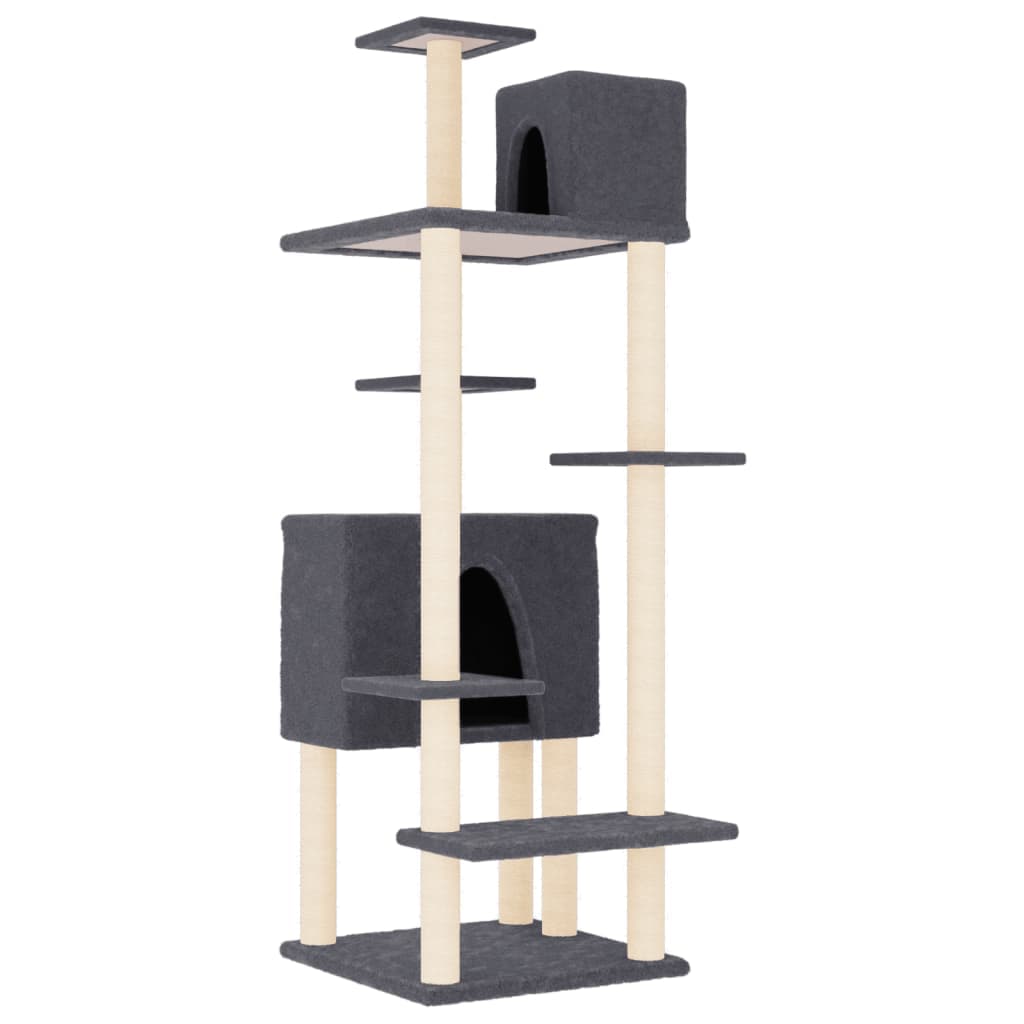 Arbre à Chat Nyx - Gris foncé 154 cm - arbre à chat Félin Perché