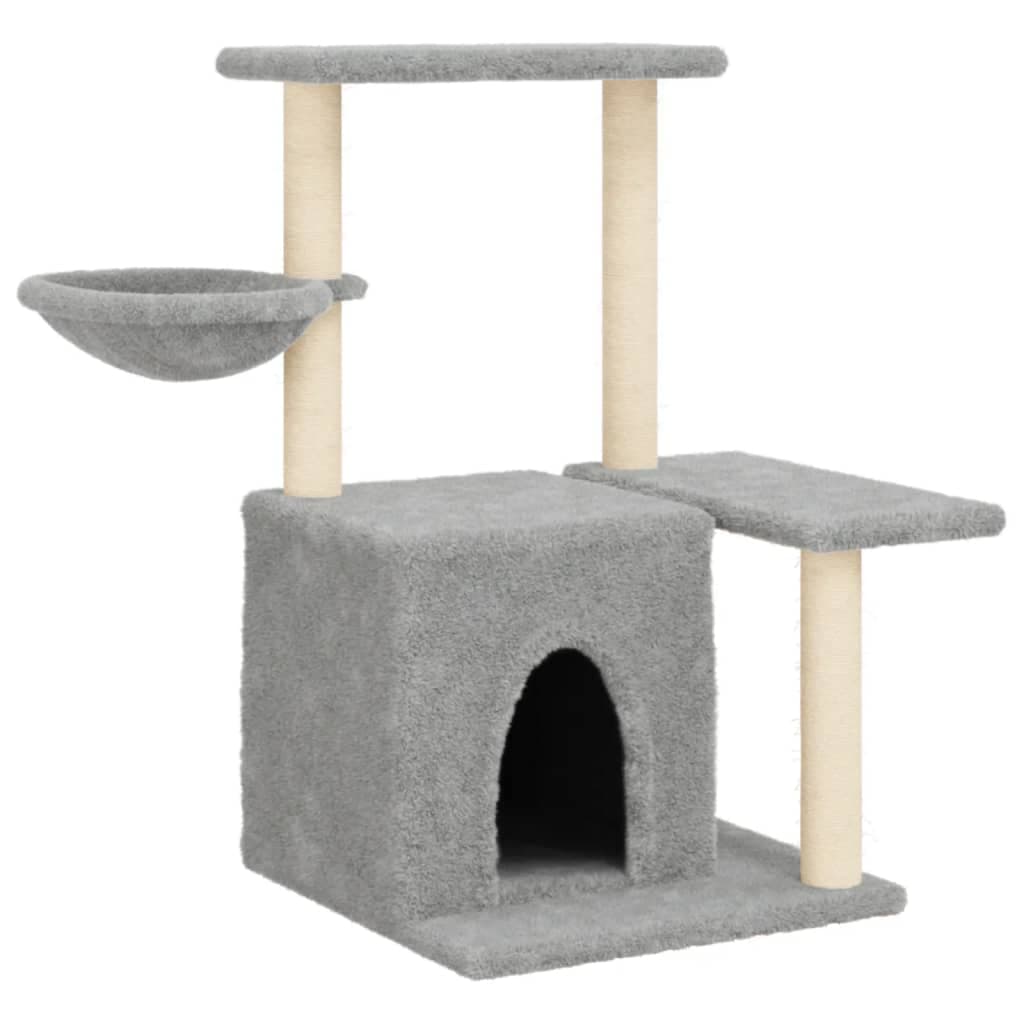 Arbre à Chat Roseline - Gris clair 83 cm - arbre à chat Félin Perché