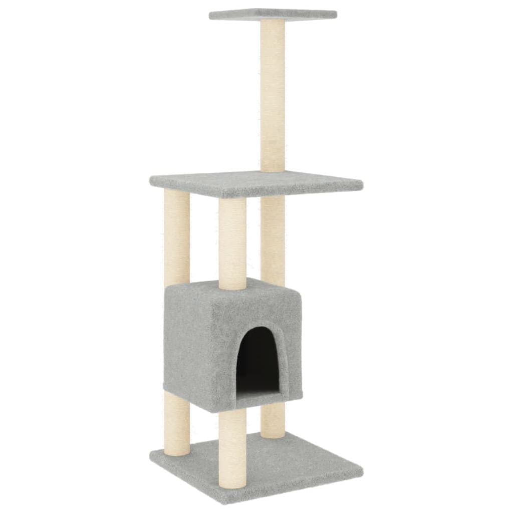 Arbre à Chat Santal - Gris clair 104 cm - arbre à chat Félin Perché
