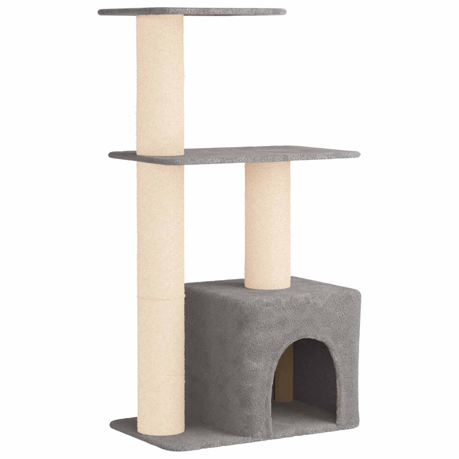 Arbre à Chat Sélène - Gris clair 133 cm - arbre à chat Félin Perché