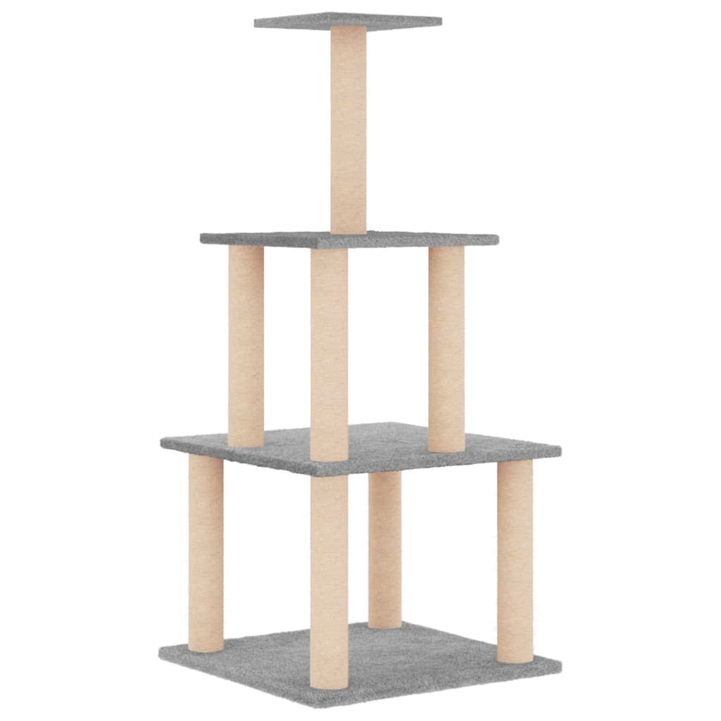 Arbre à Chat Tilleul - Gris clair 111 cm - arbre à chat Félin Perché