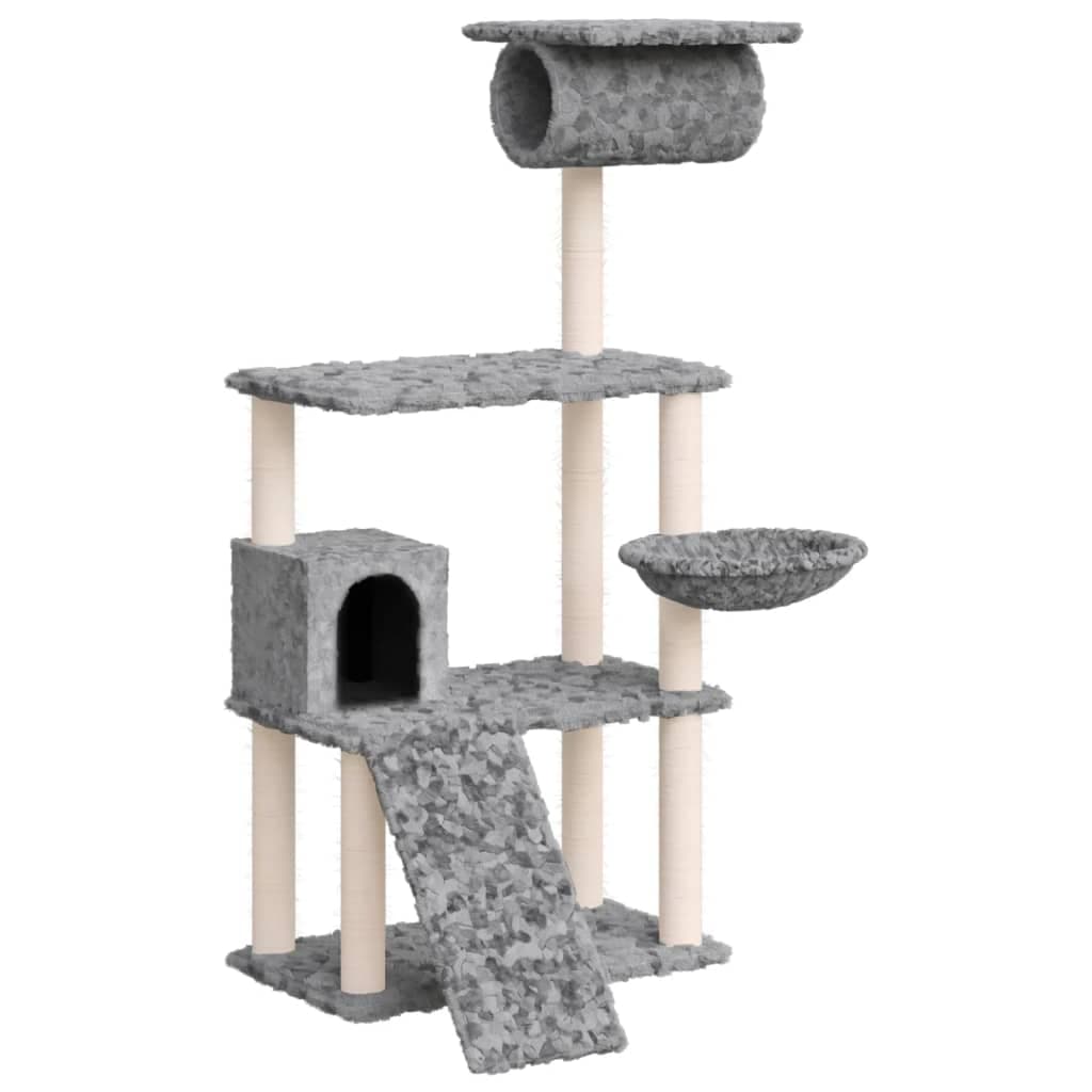 Arbre à Chat Vesta - Gris clair 131 cm - arbre à chat Félin Perché