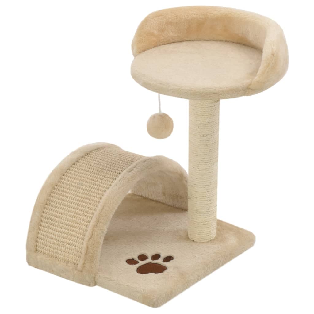 Arbre à Chat Vetiver - Beige et marron 40 cm - arbre à chat Félin Perché