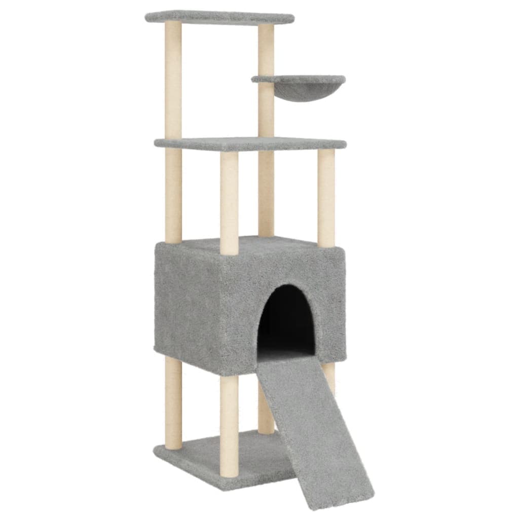 Arbre à Chat Vetiver - Gris clair 153 cm - arbre à chat Félin Perché