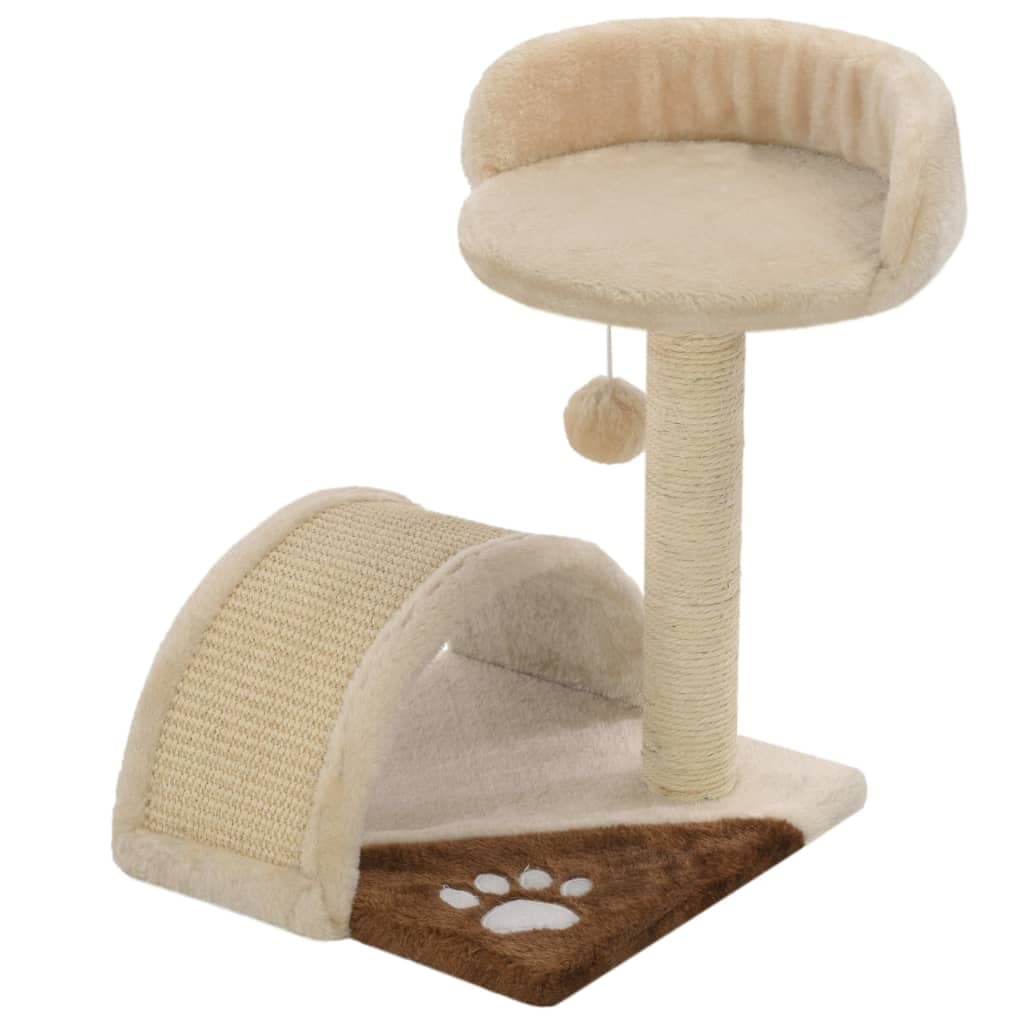 Arbre à Chat Wisteria - Beige et marron 40 cm - arbre à chat Félin Perché