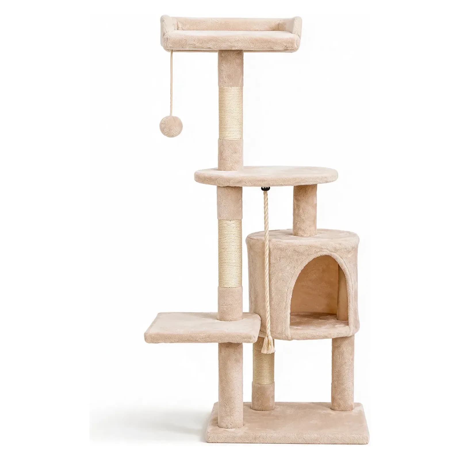 Arbre à chat Zénith de 112 cm, base renforcée et poteaux en sisal
