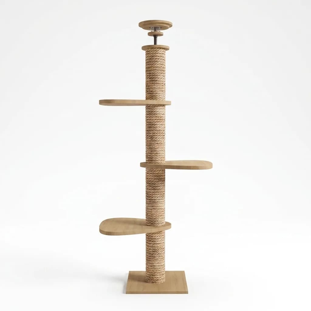 Arbre à chat Chênaie, bois clair et sisal