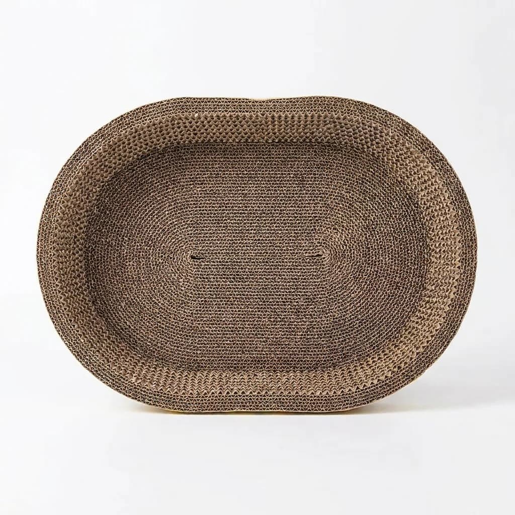 Griffoir pour chat Griffik, plateau ovale en carton ondulé multi-couches