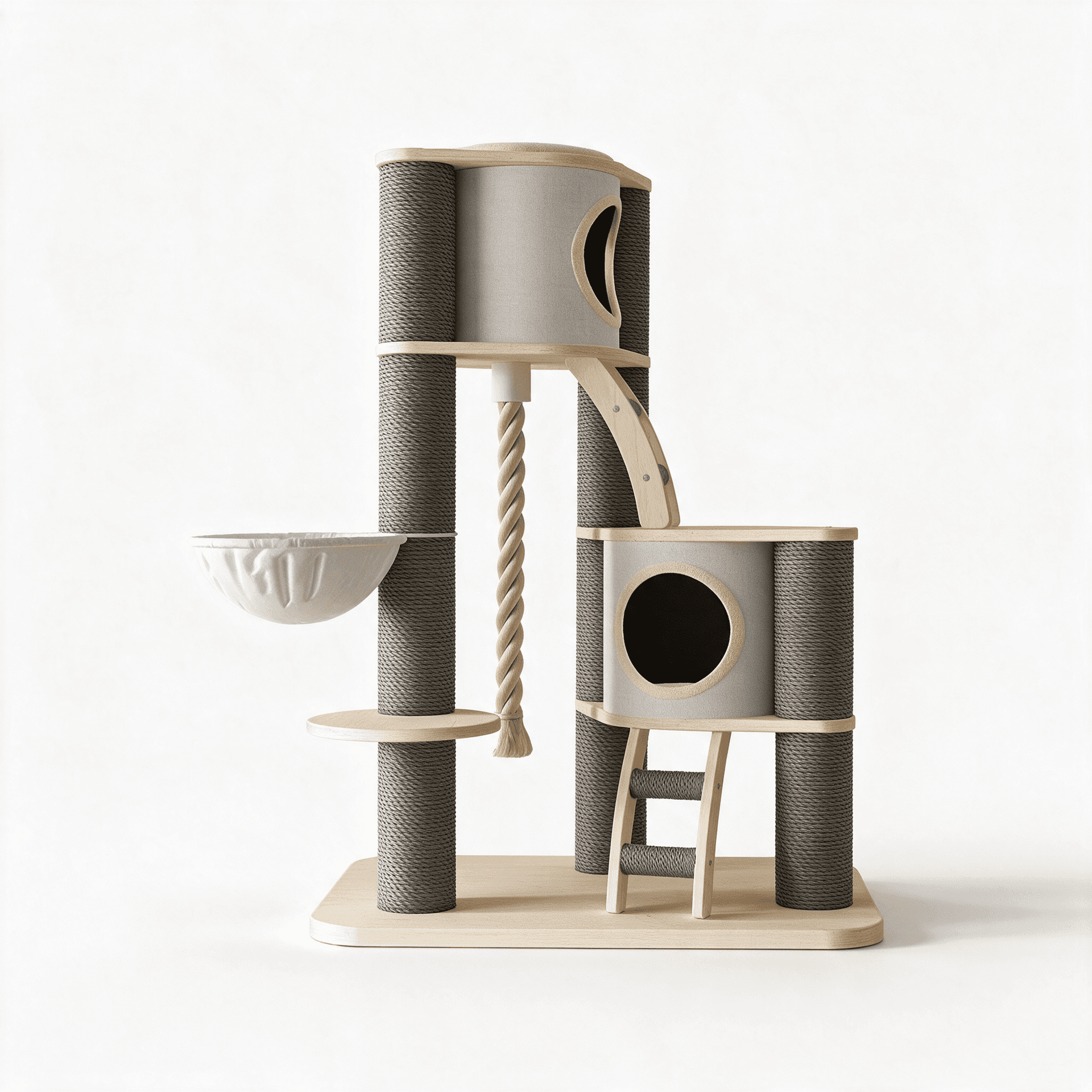 Arbre à chat Lumio scandinave face