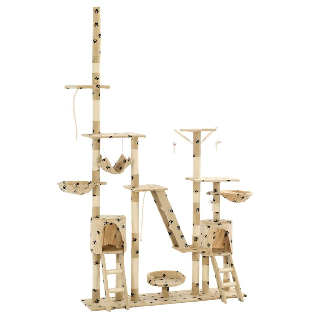 Arbre à Chat Ivoire - Beige 250 cm - arbre à chat Félin Perché