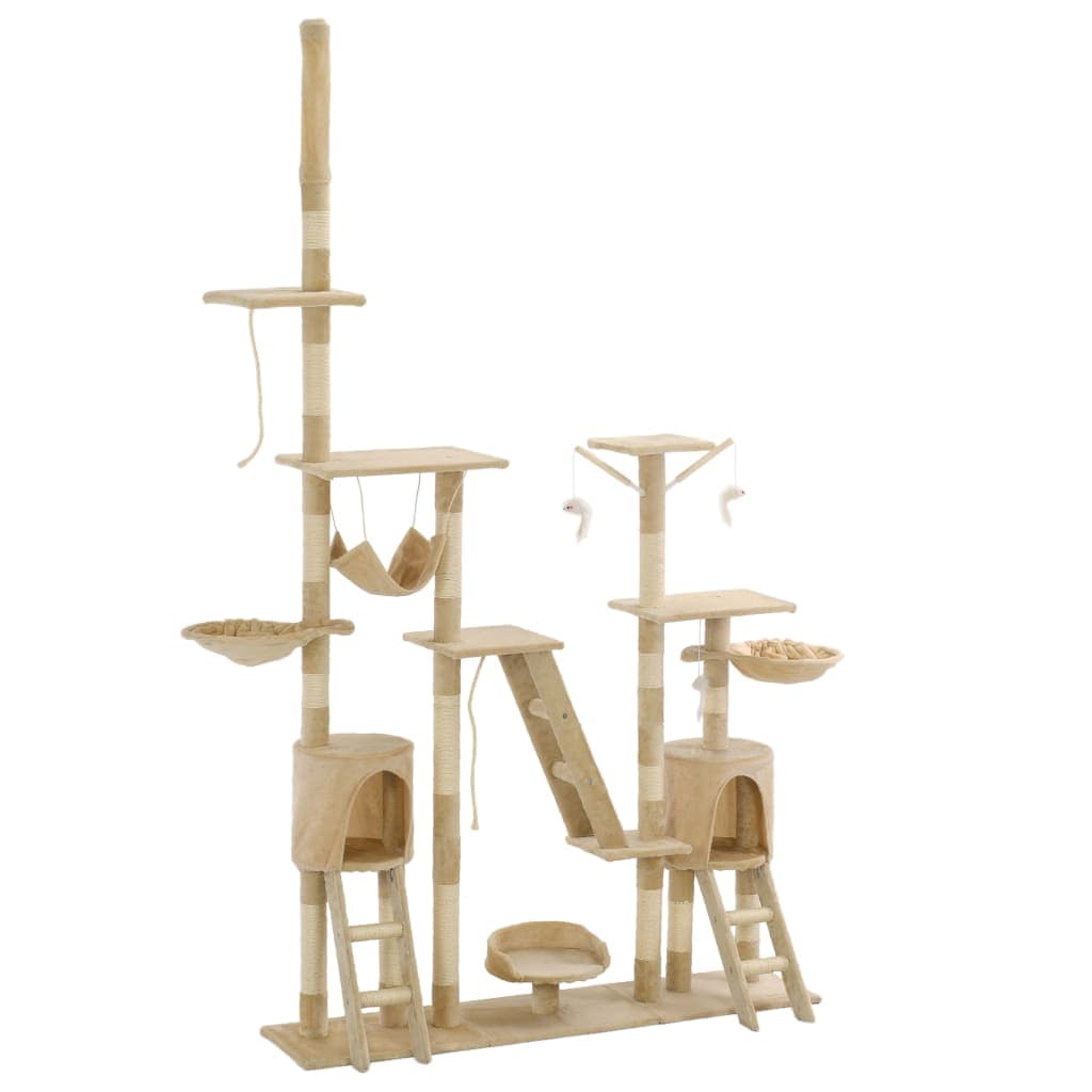 Arbre à Chat Kaolin - Beige 250 cm - arbre à chat Félin Perché