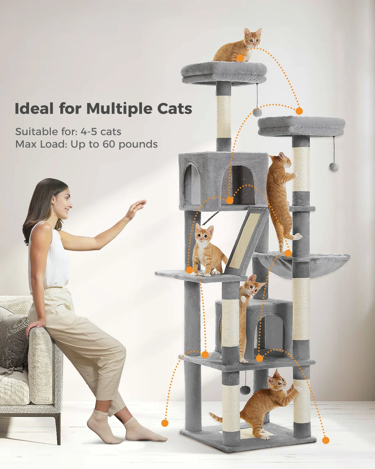 Arbre à chat Séquoia XXL Maine Coon - packshot vue 1