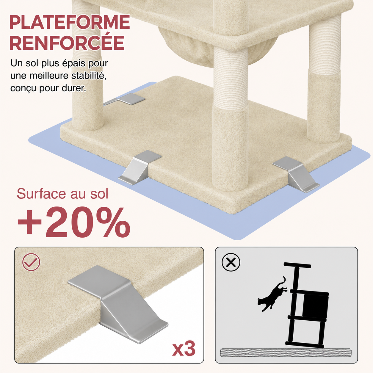 Arbre à chat Cascade beige - vue 4