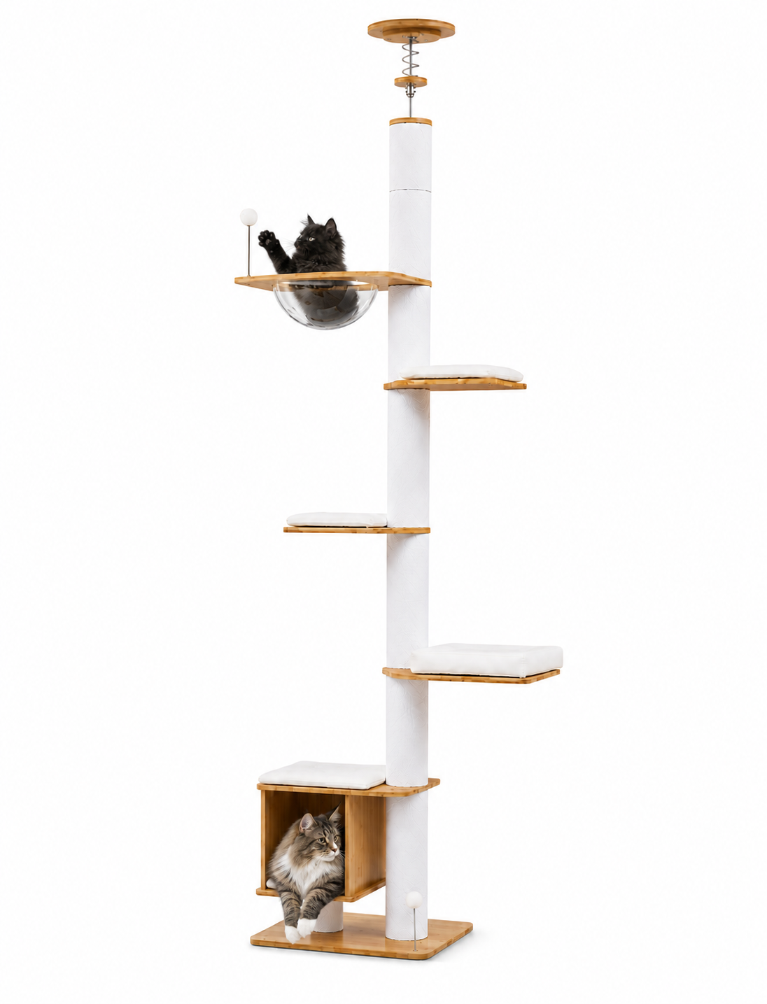 Arbre à chat Coco blanc - détail