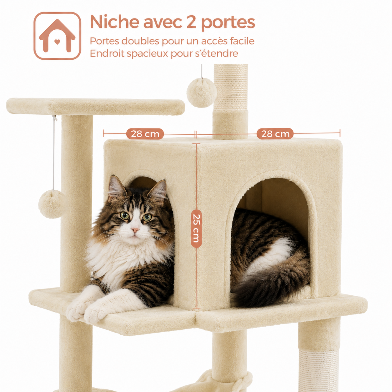 Arbre à chat Everest beige - vue 4