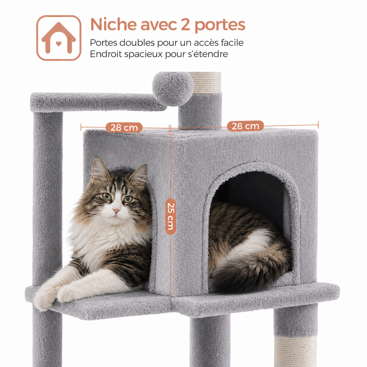 Arbre à chat Everest gris clair - vue 4