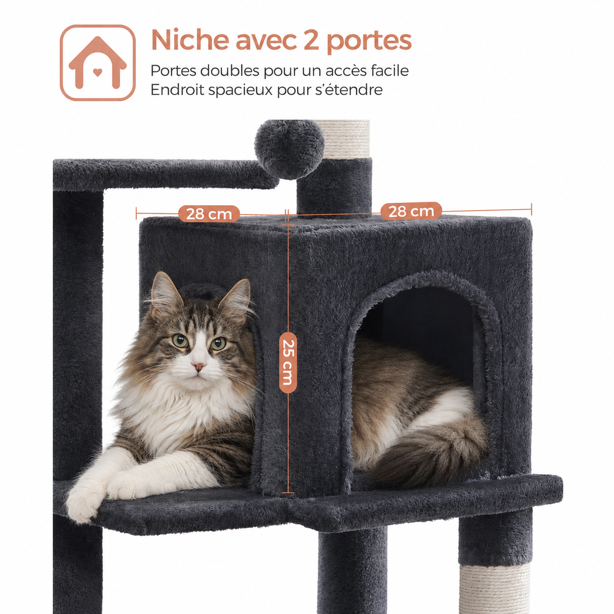 Arbre à chat Everest gris foncé - vue 4