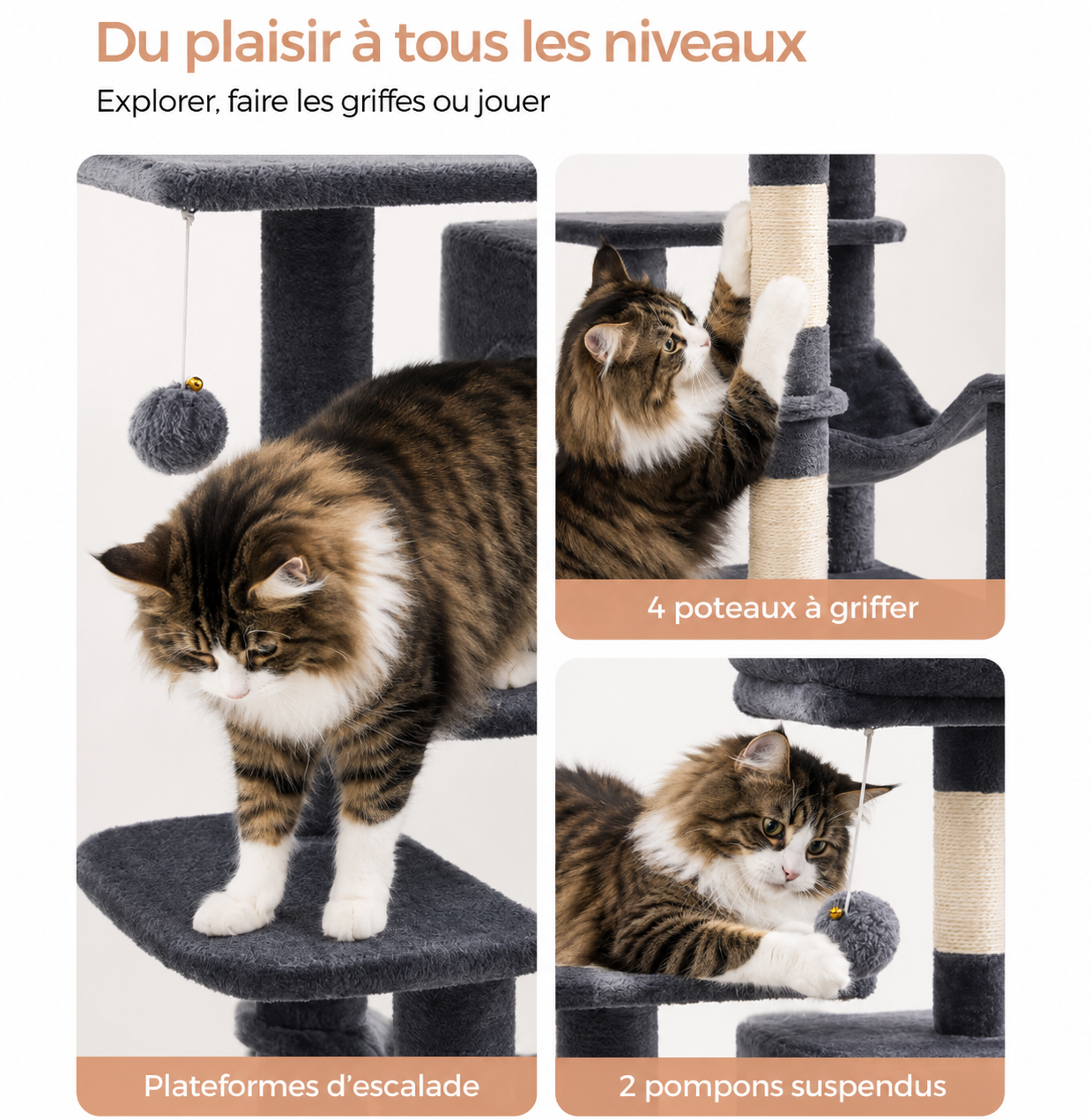 Arbre à chat Everest gris foncé - vue 5