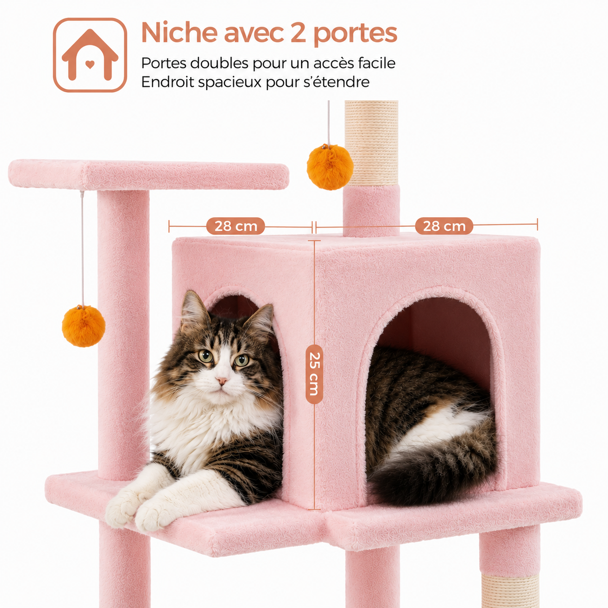 Arbre à chat Everest rose - vue 4